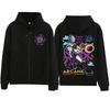 Arcane-Jinx Grafik Fermuarlı Kapüşonlu Sweatshirt Erkek Kadın Hip Hop Moda