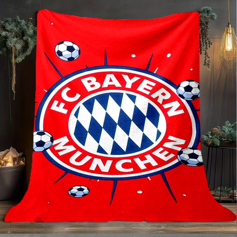1PC FC Bayern München Printed Soft Flannel Blanket Throw for Adult Bedroom Living Room Sofa Camping Travel Fan Gifts Christmas Gifts