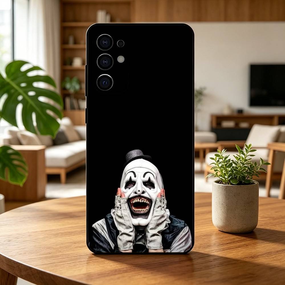 Art the C-Clown horror T-Terrifer Phone Case For Samsung S25,S24,S21,S22,S23,S30,Ultra,S20,Plus,Fe,Soft Silicone Black Cover