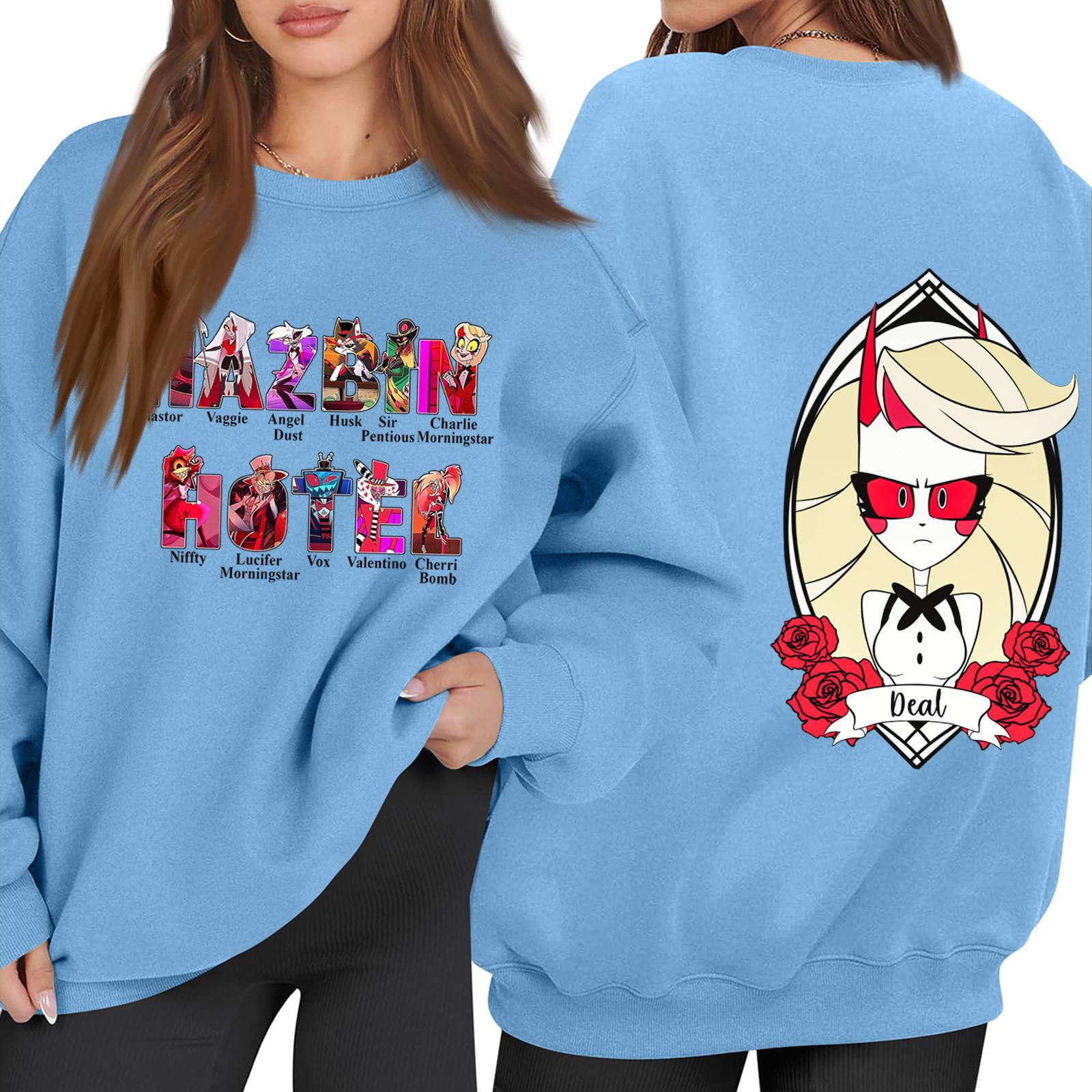 

Женский модный пуловер с длинным рукавом, принтом и круглым вырезом, свободного кроя XXL синий