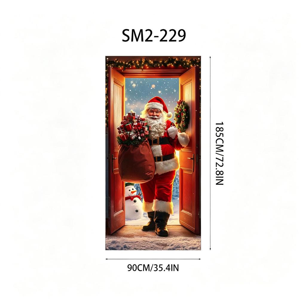 Santa Claus Christmas Hanging Cloth Background Decoration