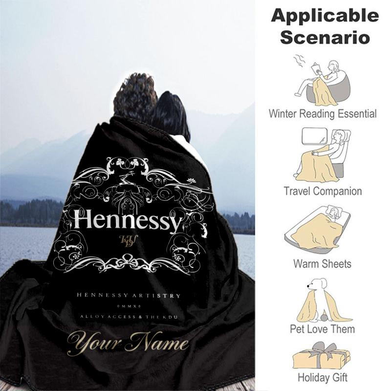 Custom Personalized Blanket Hen-nessy Soft Throw Blanket, Suitable for Family and Friends, Sofa Blanket,Home Decor Christmas gift