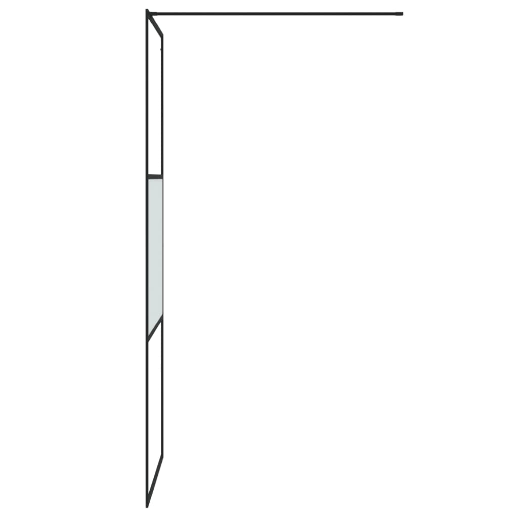 Walk In Shower Screen for Walk In Shower Black 80 X 195 Cm Semi Matte ESG Glass