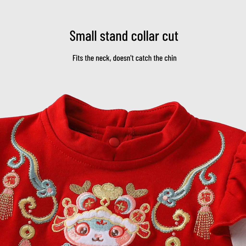Youqi Spring Autumn Girls' Baby Clothes: 1st Birthday Formal Dress & Two-Piece Set