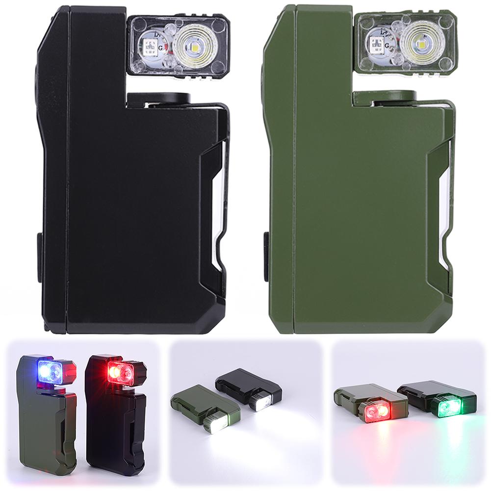 EDC Pocket Flashlight Compact Torch Rechargeable Portable Flat Flashlight Dual Light Source LED Flashlight for Outdoor Emergency