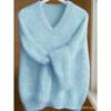 Season V-neck fleece feeling warm feeling pullover sweater women