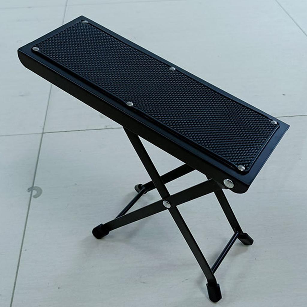 Reposapiés para Guitarra 4 Posiciones Altura Ajustable Plegable Soporte Firme para Instrumento