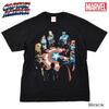 EVERSOUL Marvel Short Sleeve T-Shirt, Captain America, Avengers, Iron Man, Venom, Hulk, Birthday Gift, Men's, Black, XL Size [Parallel Import]