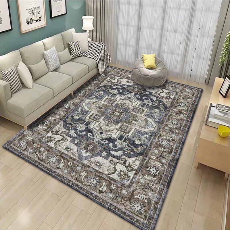 Retro Living Room Carpets Home Decor Bohemian Fashion Luxury Atmosphere Floral Abstract IG Soft Large Area Bedroom Polyester Rug
