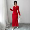 Womens 2026 Professional Suit Dress Elegant OL Long Sleeve Work