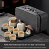 Ru Kiln Ceramic Kung Fu Tea Set with Travel Bag