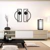 Set of 2 Metal Wall Art Decorations - Minimalist Abstract Vertical Wall Sculptures, Modern Metal Decor
