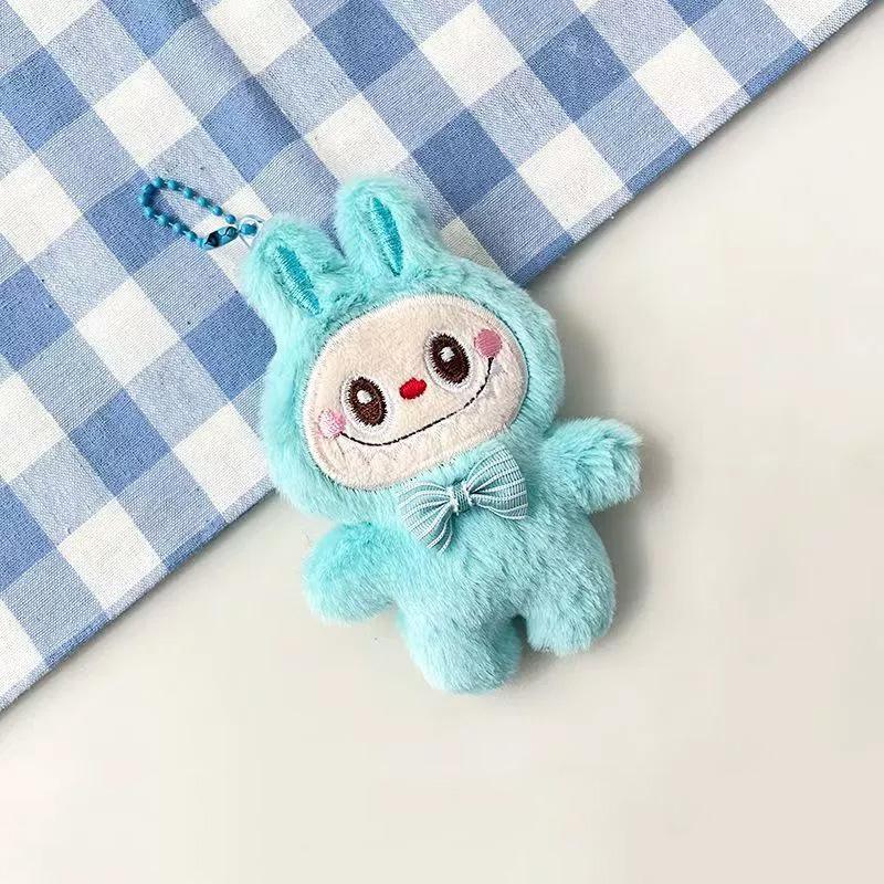 1PC Trendy Doll Cute Cartoon Rabbit Backpack Pendant Key Ring Holiday Gift Bag Pendant Plush Doll Keychain