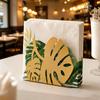 Monstera Metal Napkin Holder Tropical Monstera Leaf Freestanding Tissue Dispenser for Kitchen Countertop Dining Table
