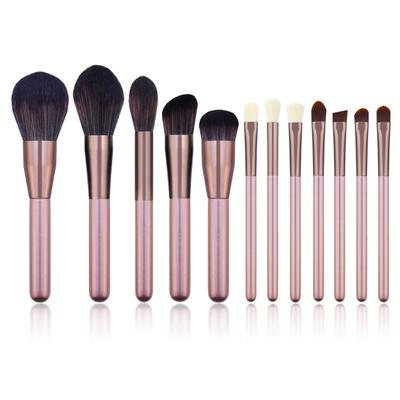 Foundation Brush, Loose Powder Brush, Eye Shadow Brush, 12 Makeup Brushes, Microcrystalline Wire Complete Makeup Set
