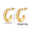 Stainless Steel Chunky Hoop Earrings for Women Teen 18K Gold Plated Hypoallergenic Thick Huggie Hoop Jewelry for Christmas Gifts
