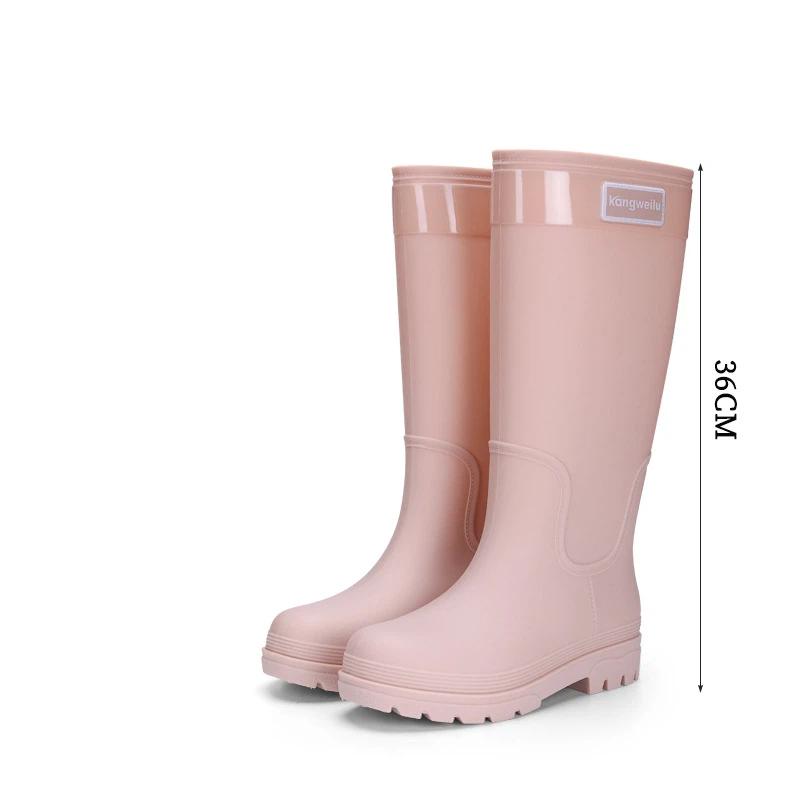 Scarpe da pioggia da donna alla moda e casual da esterno impermeabili e antiscivolo a tubo alto scarpe di gomma