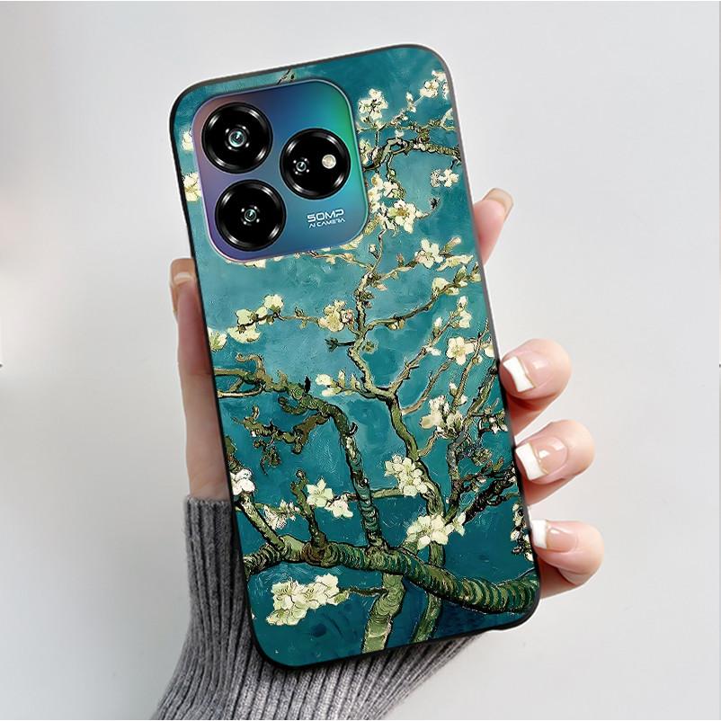 Case For ZTE Blade V60 Design 4G/Blade V60 Vita/Nubia V60 Design/Axon 60 Lite Soft Silicone Black Cover Cute Flower Cartoon Case