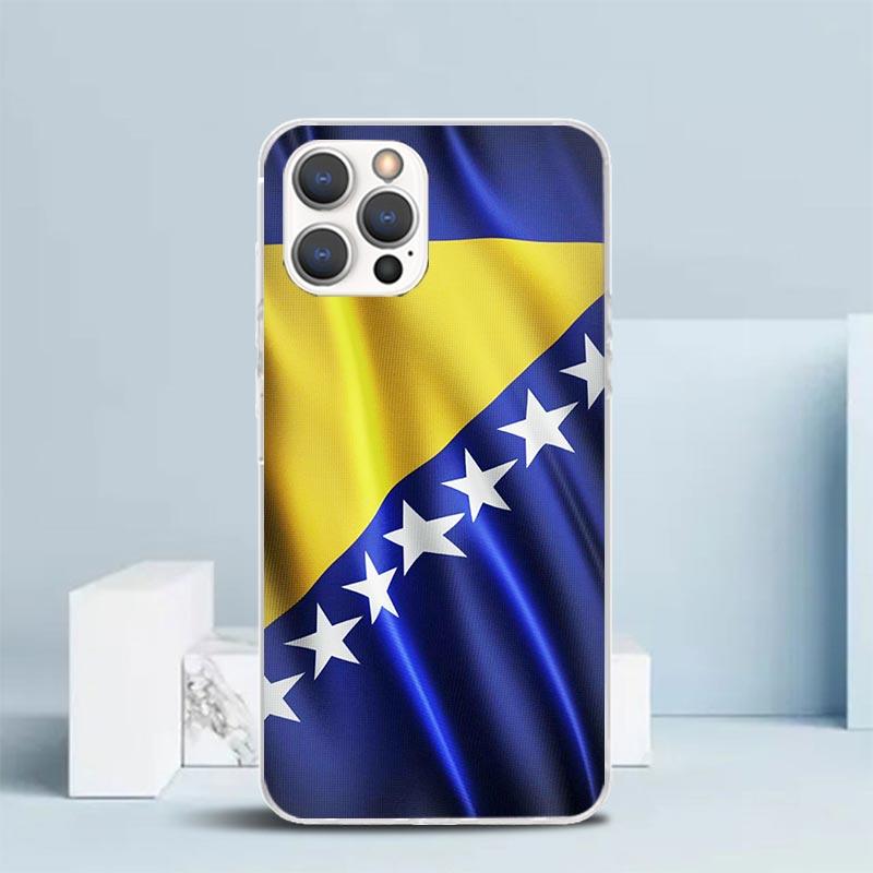 Bosnia And Herzegovina Flag Phone Case For IPhone 16 17 Air 16E 15 14 Plus 13 Mini 12 11 Pro Max 7 8 + SE 2020 Soft TPU Back Cov