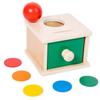 Montessori Holzmünz- und Ballbox Lernspielzeug für Kleinkinder (Alter 1-3)