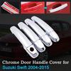 Chrome Door Handle Cover for Suzuki Swift 2004~2015 RS413 RS415 RS413D Luxury Covers Trim Set Car Stickers Exterior Accessories
