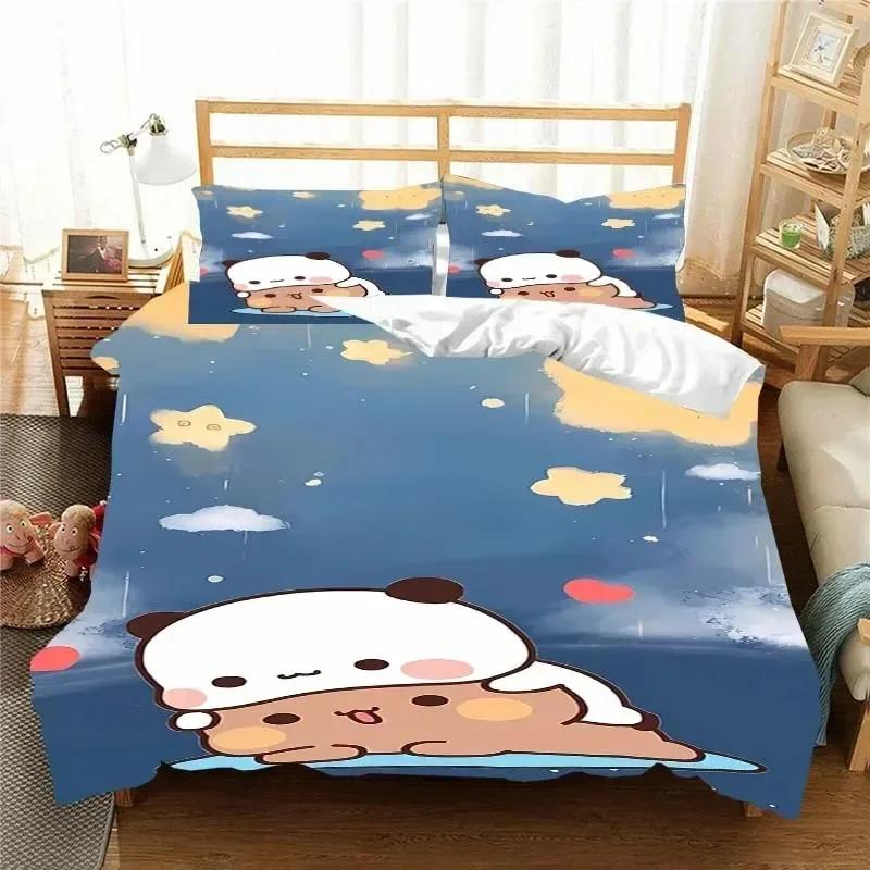 Kawaii Bubu And Dudu 3D Printing Anime Bedding Set Duvet Cover Comforter Bed Single Twin Full King Queen Size Bedding Set Kids