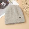 Thickened and Warm In Autumn and Winter Knitted Head Hat Casual Big Head Circumference Pile Hat Outdoor Cold Protection Versatile Cold Hat Trend