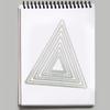 Nesting Triangular Cutting Dies Laciness Die Cuts 4.72'' x 4.37'' for Greeting Card Making DIY Scrapbooking Album Craf