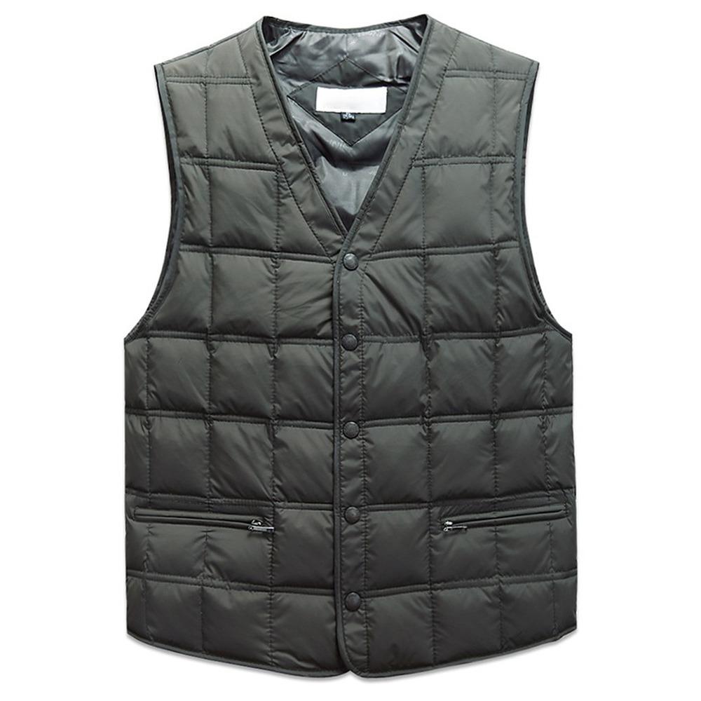 Duck Down Sleeveless Jacket for Men Winter Windbreaker Parka Warm Thick Vest Male Casual Outerwear Snow Waistcoat with Pockets