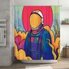 Unique Space Galaxy Shower Curtain Set Starry Sky Nebula Pattern Bathroom Decor Modern Home Textile Artistic Wall Hanging
