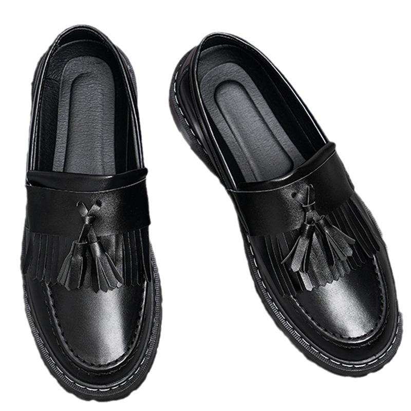Lederschuhe Herren Business vielseitig Frühling und Herbst atmungsaktiv Britischer Stil lässige Lederschuhe zur Arbeit Hochzeit Trauzeugen Schuhe