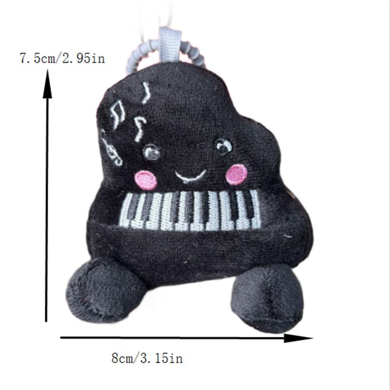 1/2 Stück Niedliche Lustige Schwarze Rouge Klavier Plüschpuppe Spielzeug Schlüsselanhänger Anhänger Taschenanhänger Rucksack Hängende Ornamente Mädchenhafter Schlüsselanhänger Geschenke