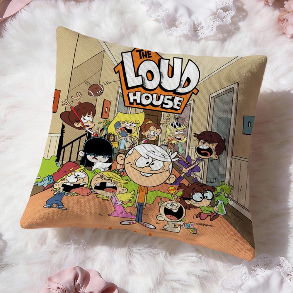 The L-Loud House Cushion Cover Premium Comfort Reversible Pillow Cove -Two In One Design for Any Room & Car Interior