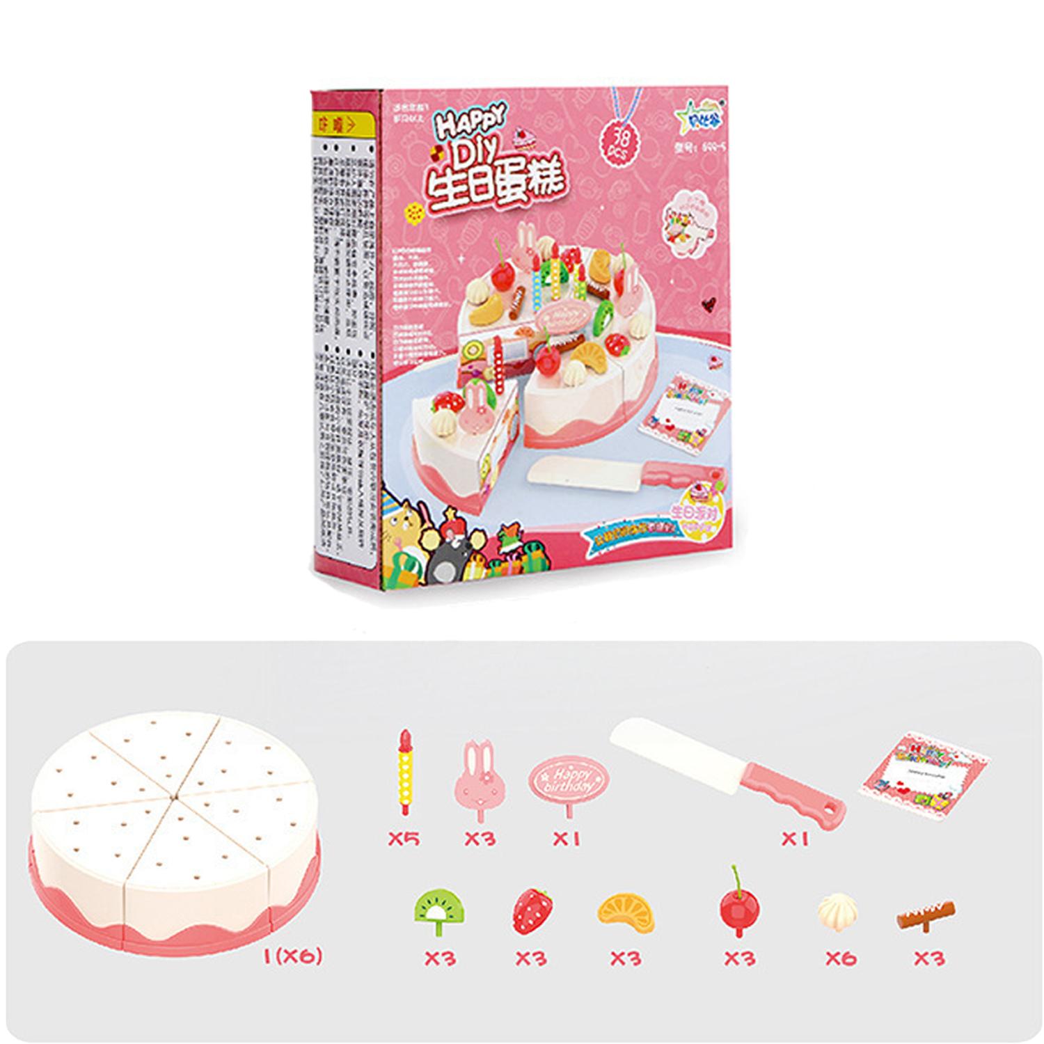 

Набор из 38 предметов для торта, детский игровой домик, послеобеденный чай, десерты и столовые приборы, имитирующий клубничный фруктовый торт