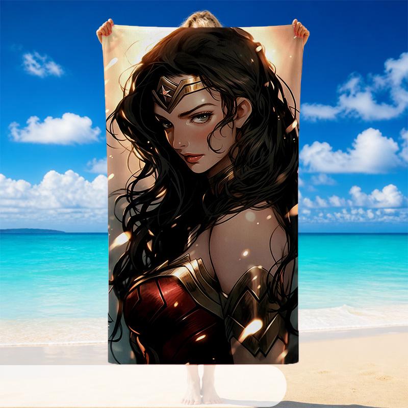 Quick Dry Beach Towel Horror Movies Pattern, Lightweight Absorbent Towel for Pool Beach Vacation Use