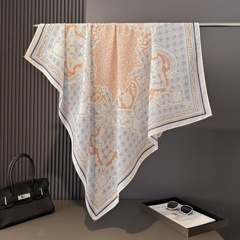 Floral Printed Square Bali Scarf For Women All Season