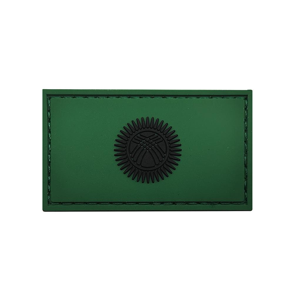 Kirgisistan und Kasachstan Flagge Klettverschluss-Patch - Taktisch Militärisch Moral Weich-PVC