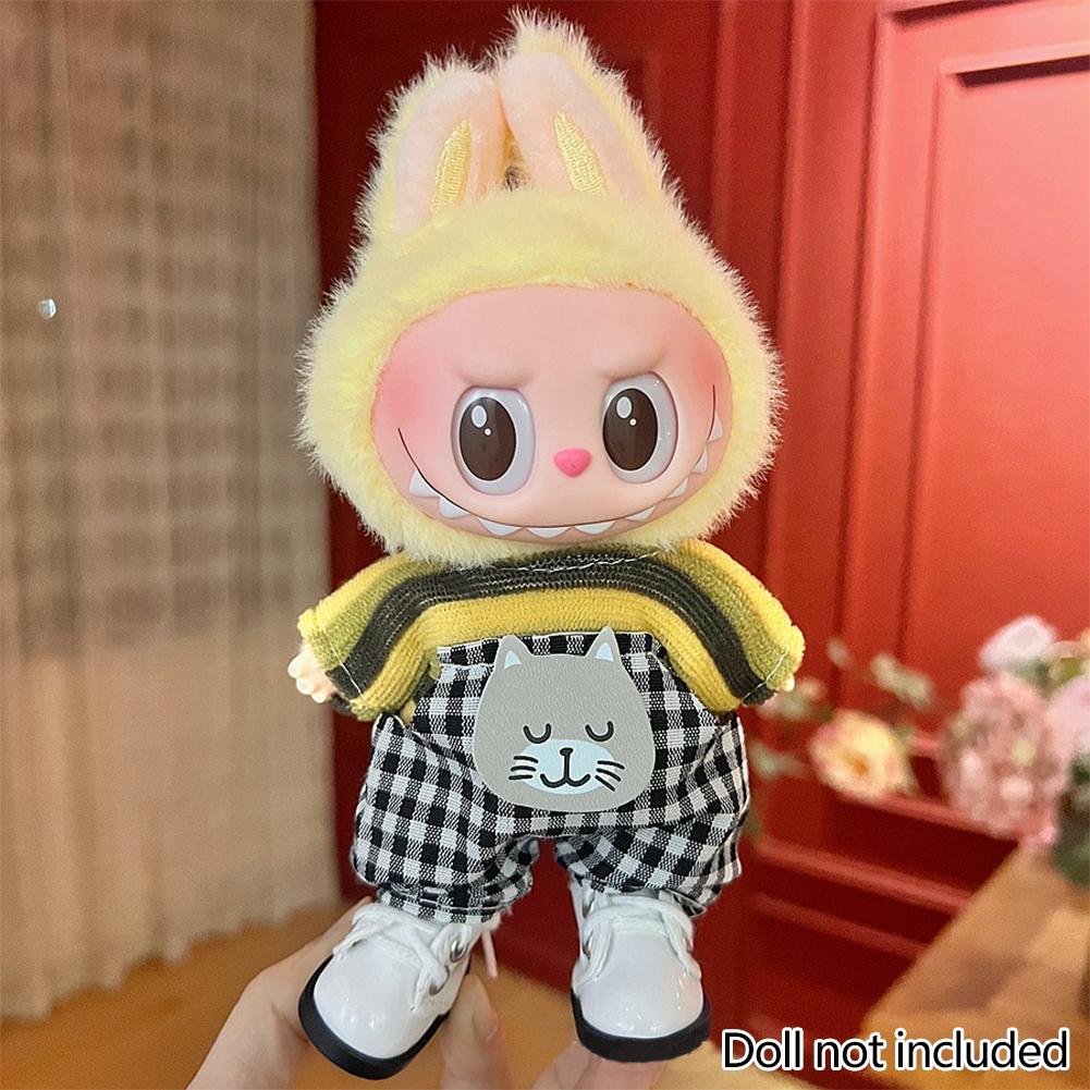 

Миниатюрные шикарные костюмы для кукол Лабубу 17 см, милая одежда для кукол своими руками, модные аксессуары, очаровательный наряд, подарки для девочек, друзей 04#