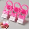 Nail Art Tool Portable Mini Croissant Brush Nail Art Multifunctional Translucent Clean Nail Plastic Dust Brush Tool