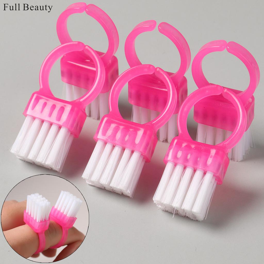 Nail Art Tool Portable Mini Croissant Brush Nail Art Multifunctional Translucent Clean Nail Plastic Dust Brush Tool