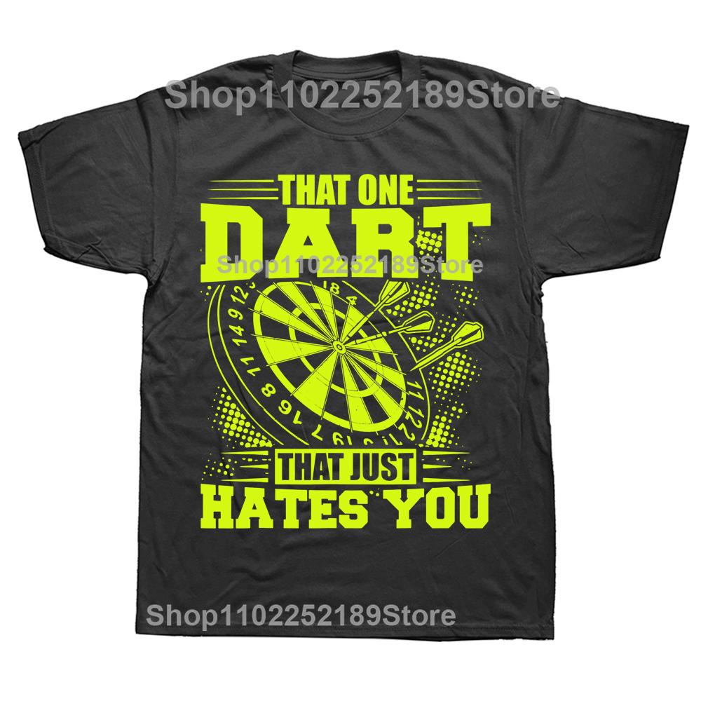 Lustiger Dartspieler Dartspieler Der Eine Darts T-Shirts Grafik Baumwolle Streetwear Kurzarm Geburtstagsgeschenke Sommerstil T-Shirt Männer