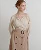 Bye Bye Seop Trench Long Skirt Beige [T53]