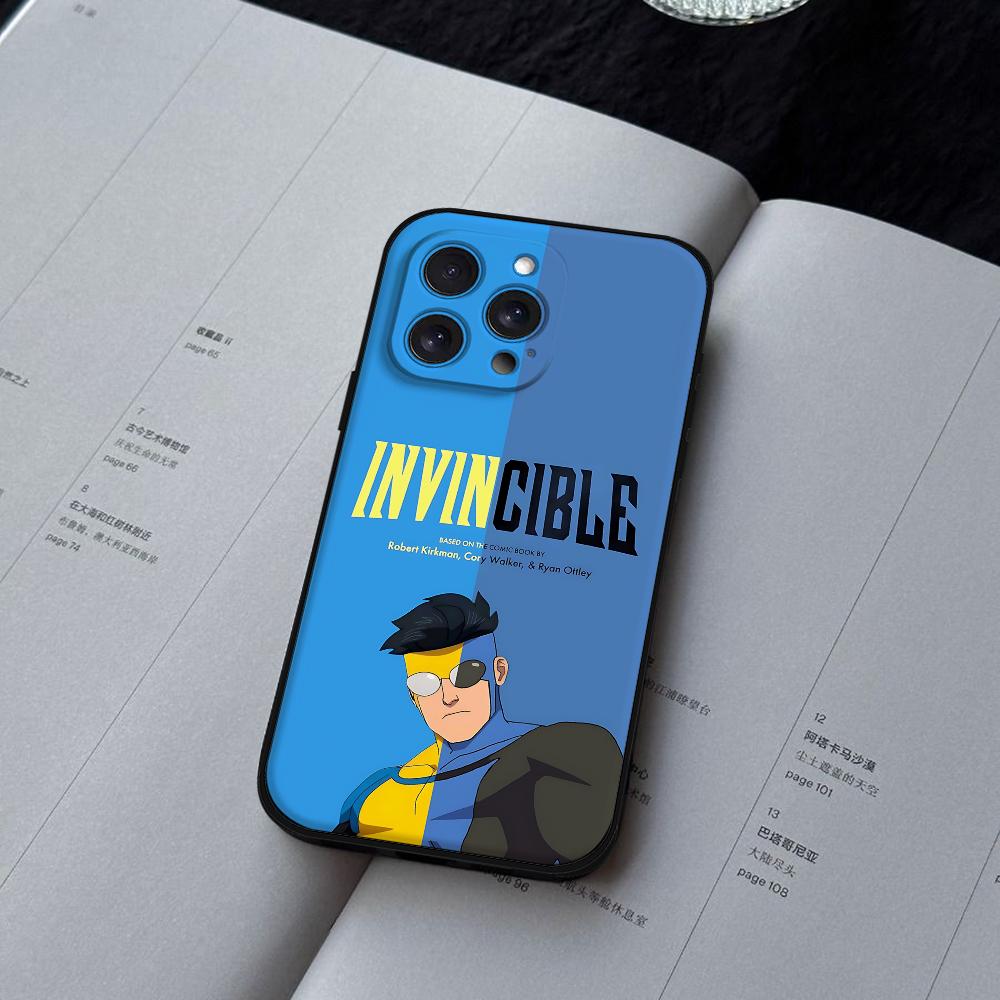 Cool I-InvincibleS Comic Phone Case For IPhone 16,15,14,13,12,11,XS,XR,X,8,7,Pro,Max,Plus,mini Silicone Black Cover