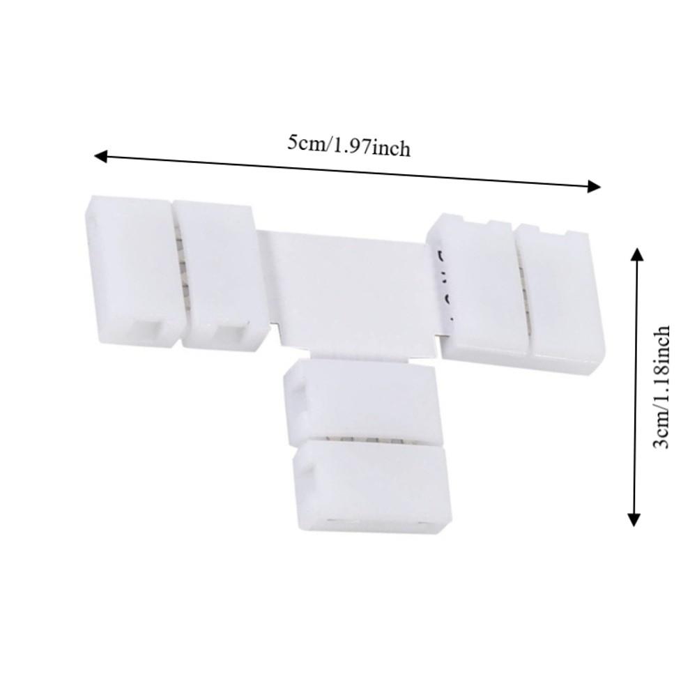 5 Pack T Shape X Shape LED Strip Connector 4 Pin LED Connector RGB LED Strip Connector  DIY Lighting