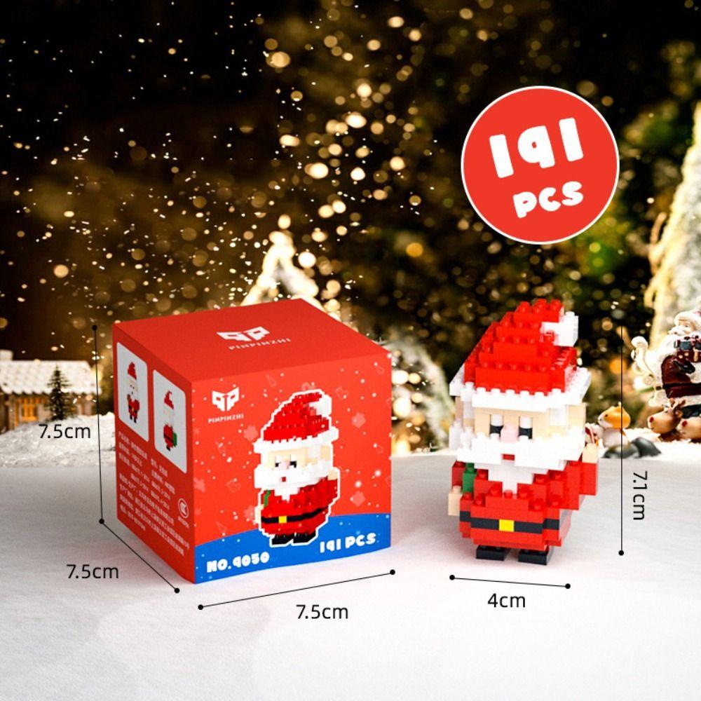 Cartoon Santa Claus Building Blocks Mini Christmas Doll Xmax Gift Action Figures Model  Party