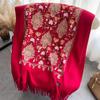 Luxury Thick Warm Shawl Winter Paisley Pashmina Blanket Poncho Stoles Print Cashmere Scarf Women Travel Wraps Bufanda Female