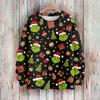 Women's Casual Christmas Print Long Sleeve Neck Knit Sweater