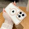 New Fashion Glitter Diamond Transparent Case For iPhone 16 15 14 13 11 12 Pro Max 16 Plus Magnetic Wireless Charge Bumper Cover