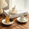Jewelry Storage Tray, with Upturned Nose Elephant Design, Waterproof Compact Organizer for Rings Earrings