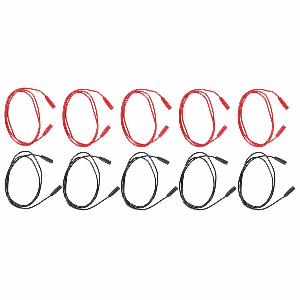 5 Sets Banana Test Testing Cable Female to Female 2mm 0.44mm² 1000V 15A Set Kit